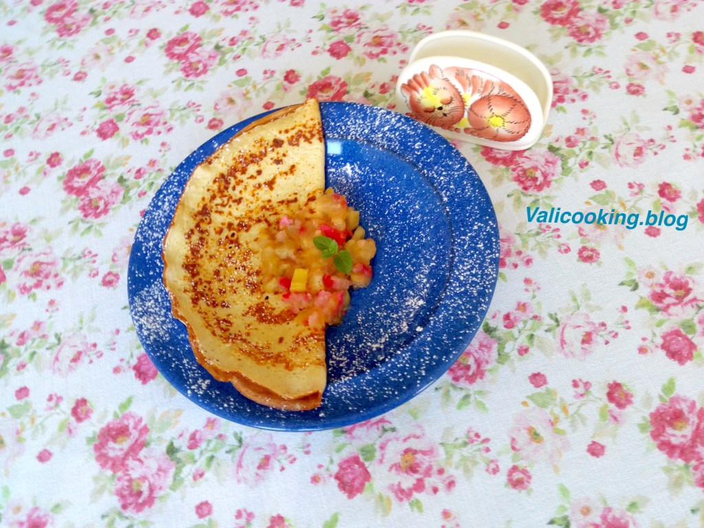 Pancakes with Rhubarb compote
