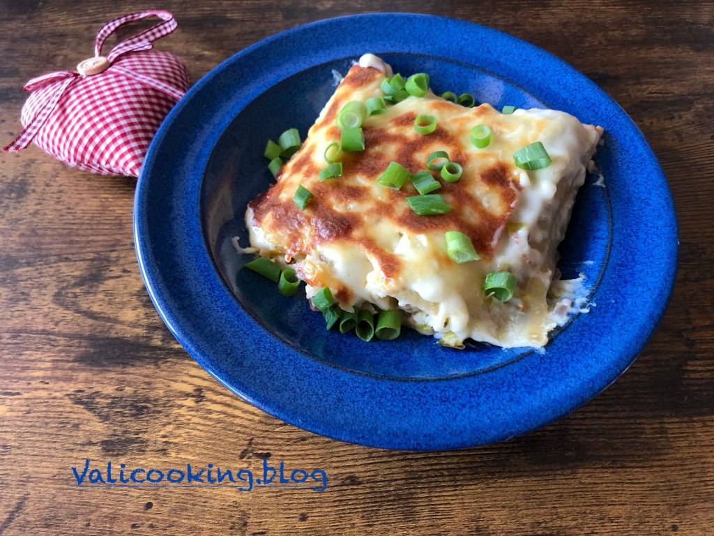 Cannelloni baked with Chanterelles and Leek