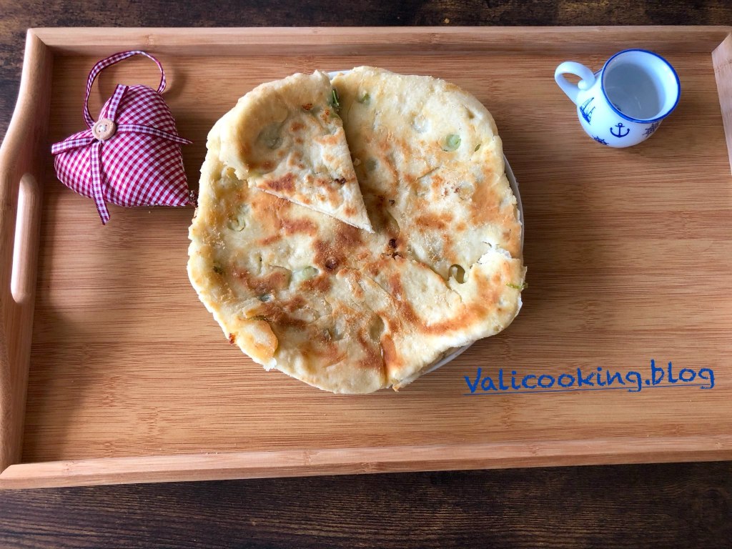 Chepalgash - flatbread with cottage cheese and scallion !